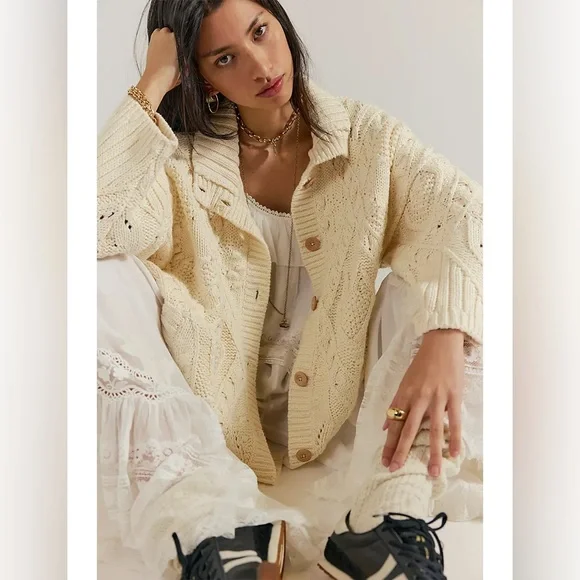 NWT Free People Heart You Cardigan Sweater - Picture 6 of 10